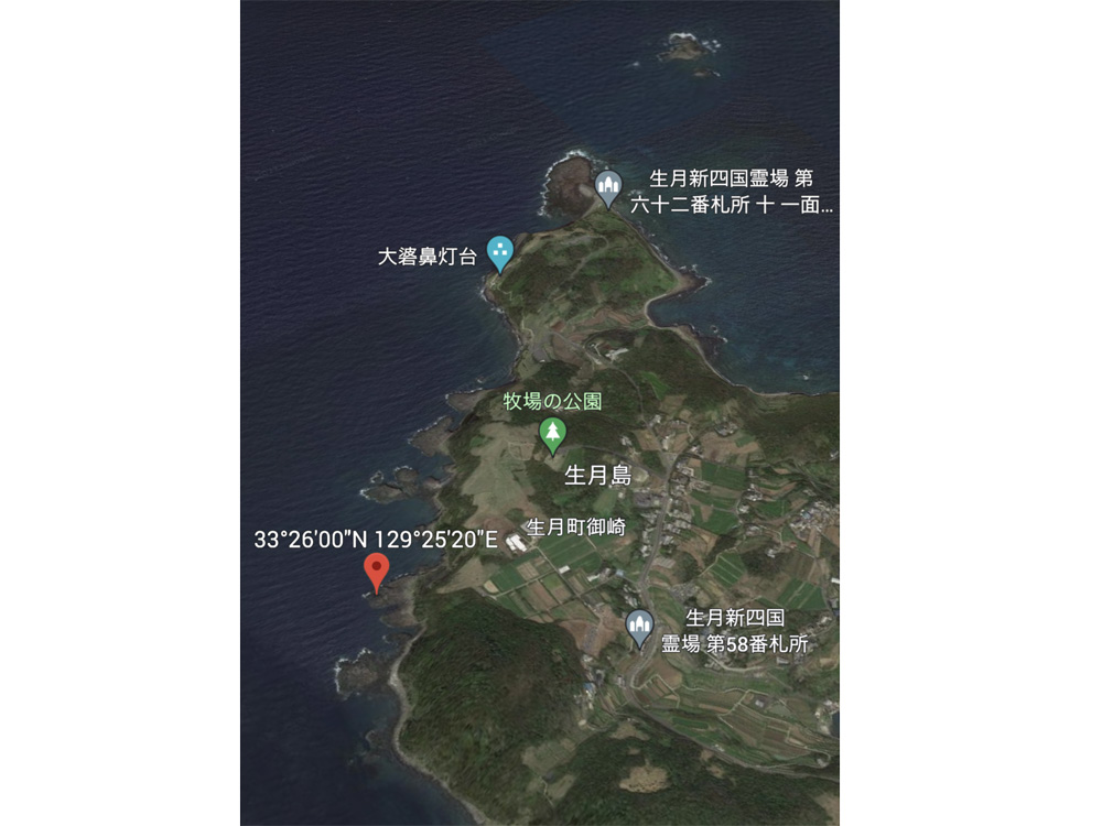 長崎県 生月島の地磯 釣り場 地図