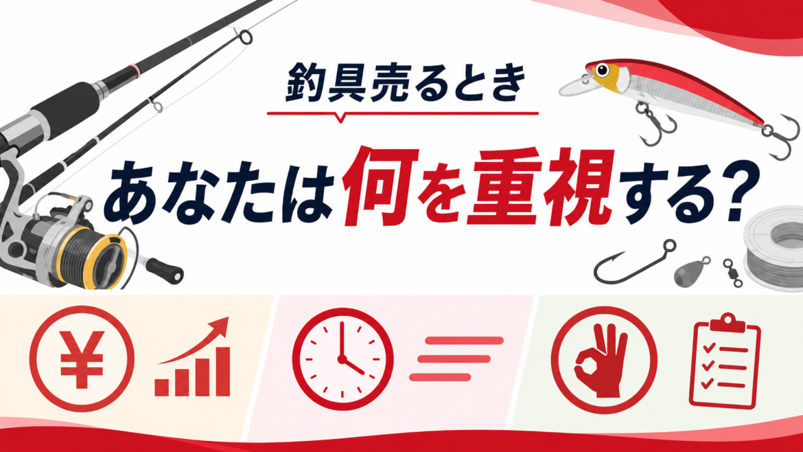 釣具はどこで売る？メルカリ・店舗・専門店の違いをわかりやすく整理