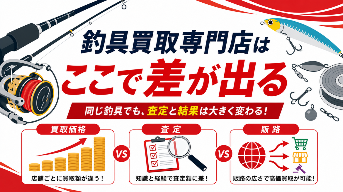 釣具買取専門店はどこがいい？査定比較で見えた本当の違い