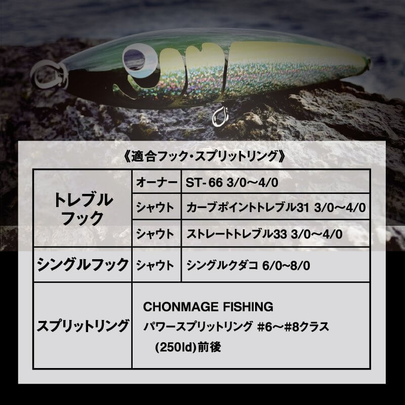 新商品〉『CHONMAGE FISHING ウッドルアー ガマン 90-200』が登場 